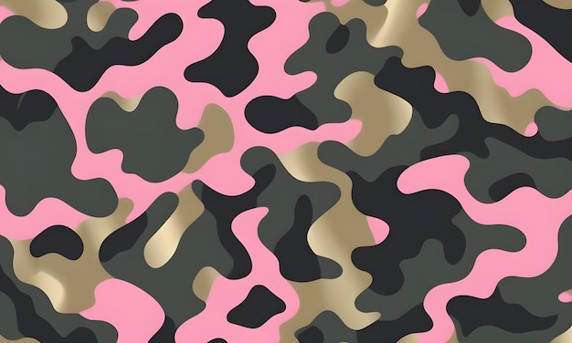 Photo pink black camouflage pattern military colors vector style camo background graphic army art design