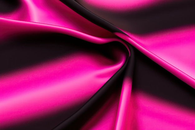 Pink and Black Gradient Silk Fabric