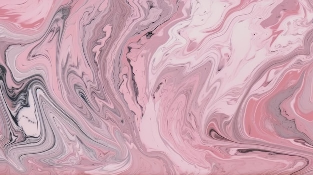 A Pink and Black Marble Background Generative ai
