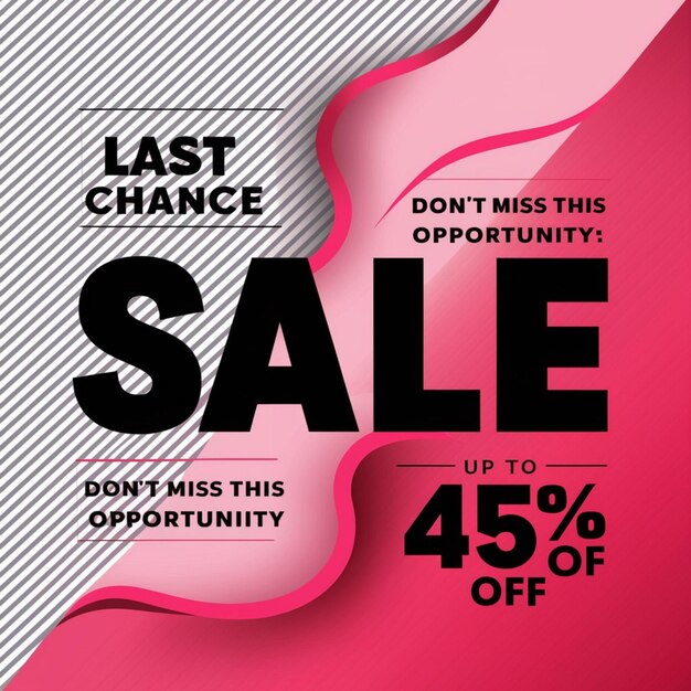 a pink and black poster with a pink background that says last chance to get a chance to get a chance