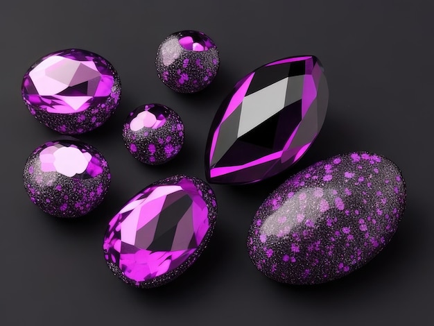 Pink and black stones background