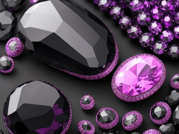 Pink and black stones background