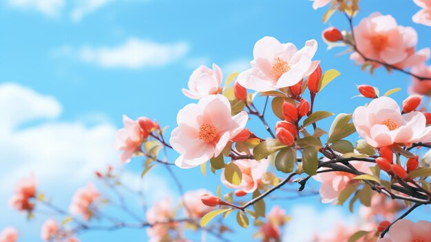 Pink blossom bush spingtime bea pasture