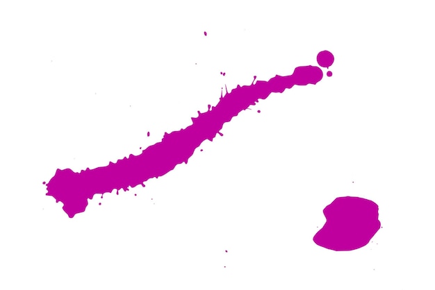 Pink blot on a white background Spots of ink on a piece of paper