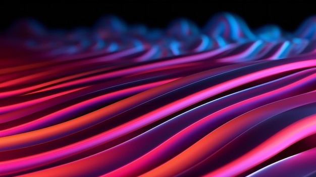 Pink and blue abstract waves