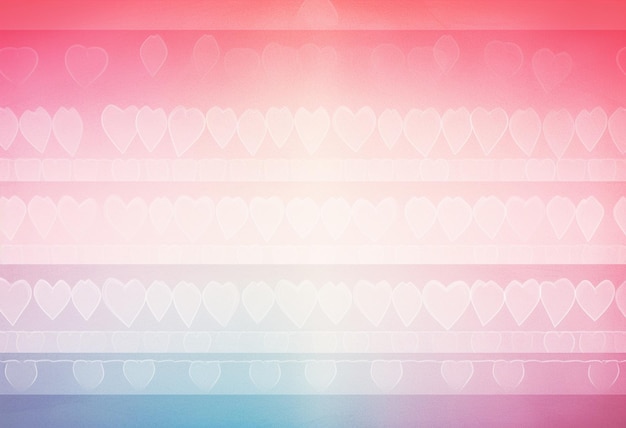 A pink and blue background with hearts and the word love on it.