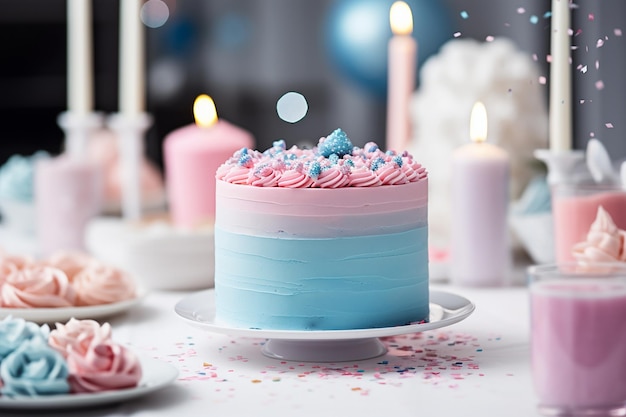 Pink and Blue cake