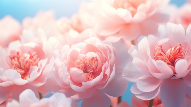 Pink and blue flowers