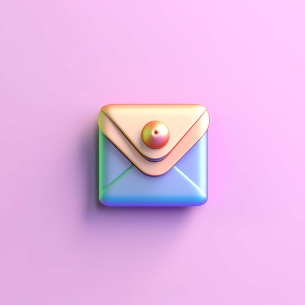 A pink and blue message icon