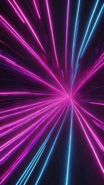 Pink and blue neon lines background