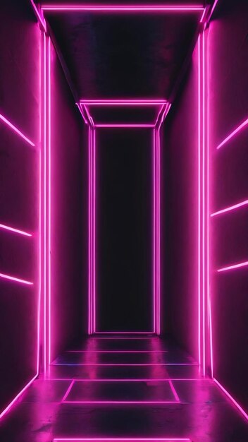 Pink and blue neon lines background