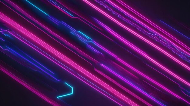 Pink and blue neon lines background