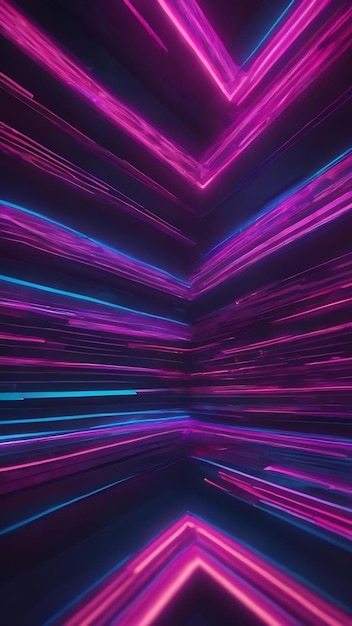 Pink and blue neon lines background