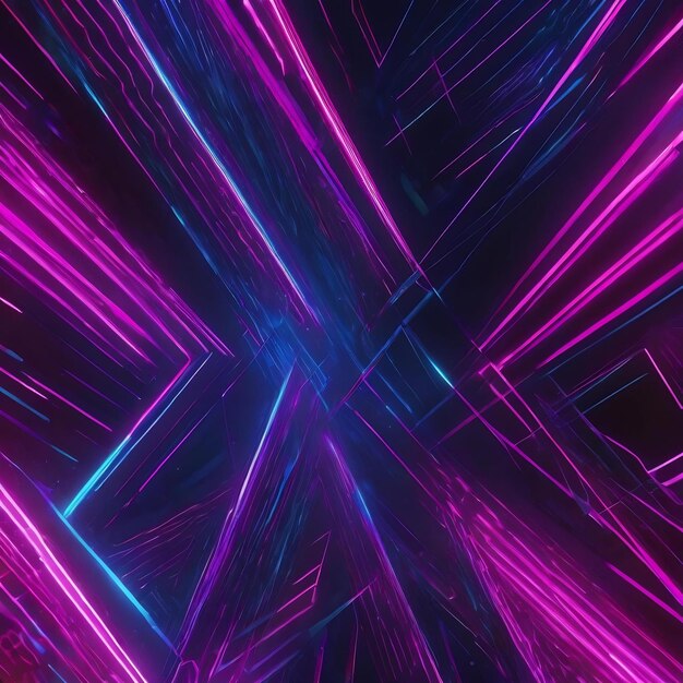 Pink and blue neon lines background