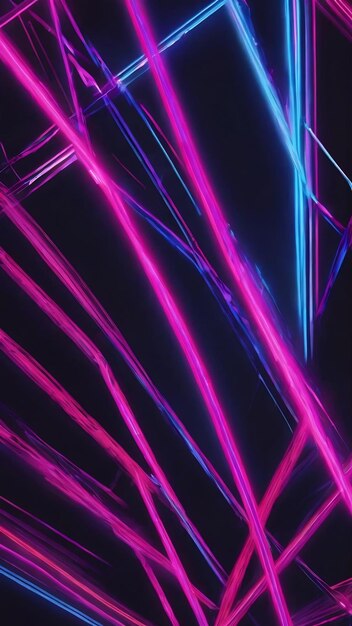 Pink and blue neon lines background