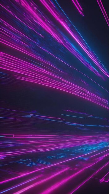 Pink and blue neon lines background