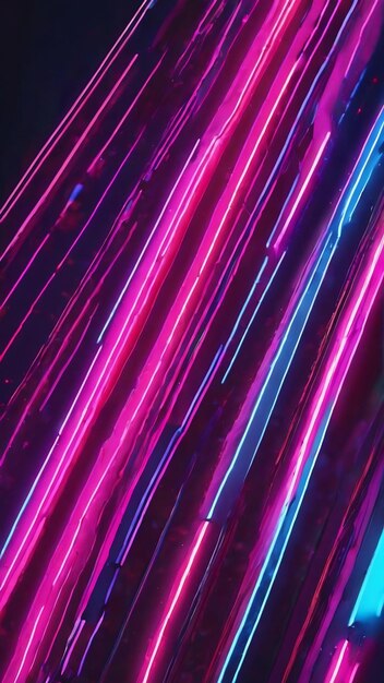 Pink and blue neon lines background