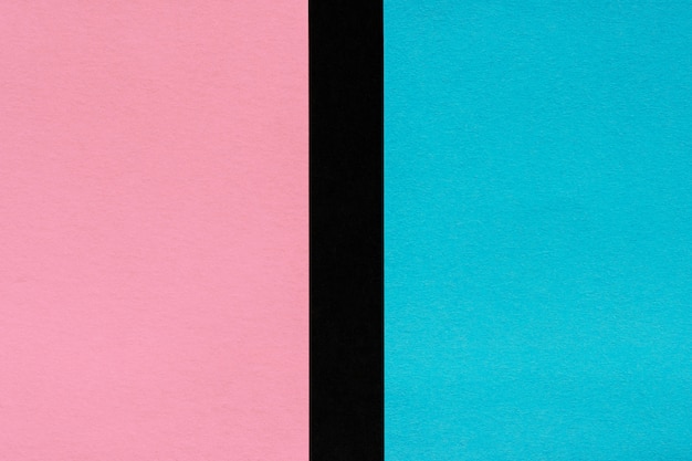 Foto carta rosa e blu su nero, mockup