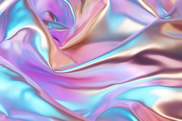 A Pink Blue And Purple Holographic Fabric