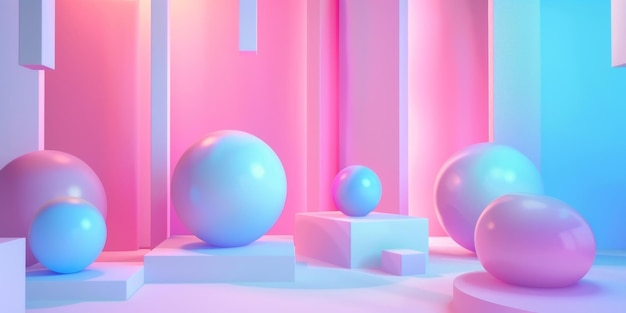 A pink and blue room with a pink and blue background stock background