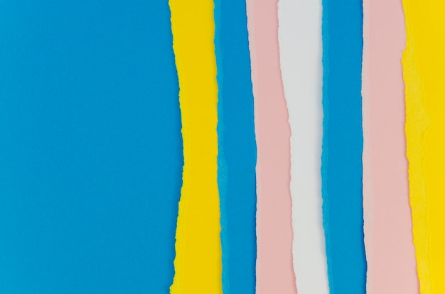 pink and blue shredded papers
