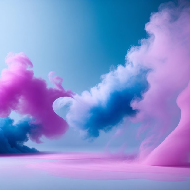 pink and blue smoke background