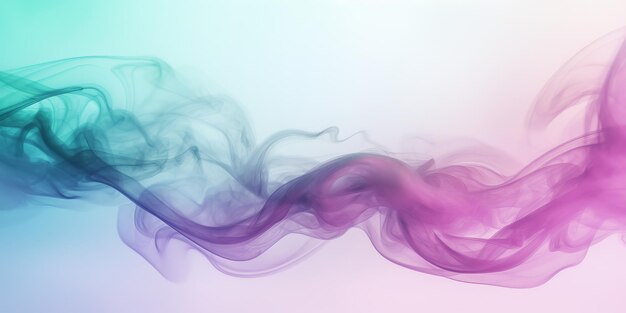 Pink and Blue Smoke Drifting in the Air