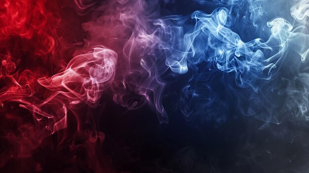 a pink and blue smoke is shown in this image