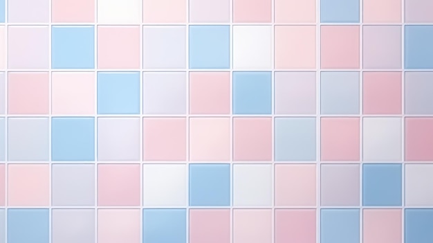 a pink and blue tile with a blue background