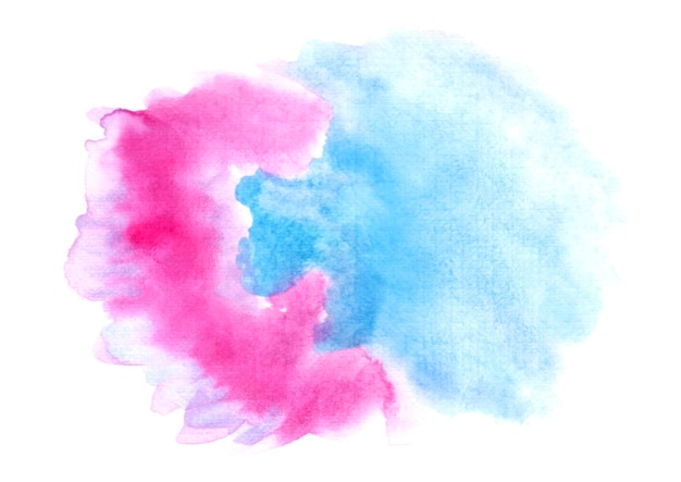 розово-синее акварельное пятно