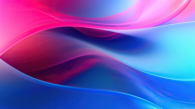 Pink and blue waves on a blue background