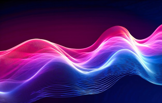 Pink and blue waves in motion