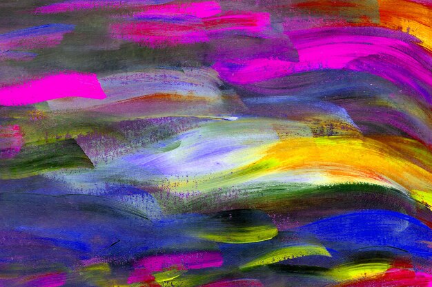 Pink blue yellow acrylic painting texture Hand painted background