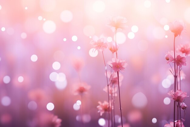 Pink Bokeh Background in Soft Pastels