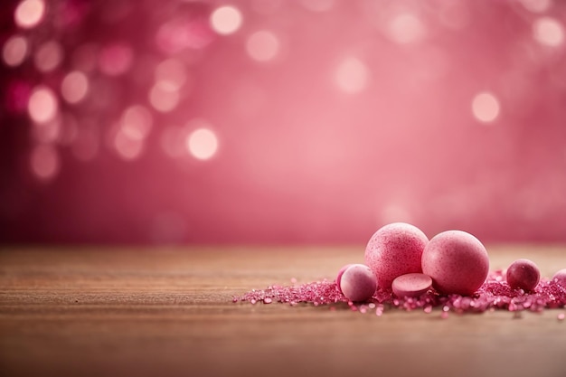 Pink bokeh textured plain product background