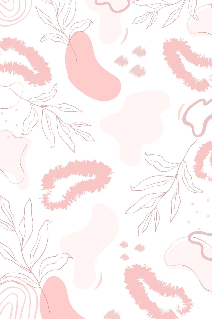 Photo pink botanical patterned background