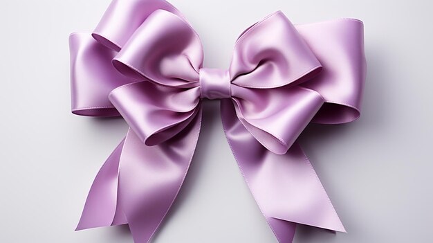 pink bow on a white background