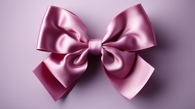 pink bow on a white background