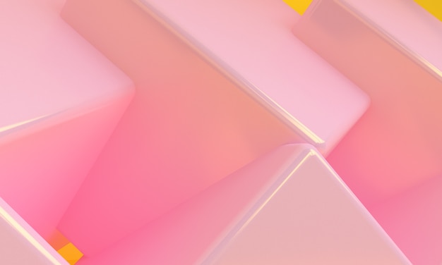 ピンクボックス3 dの抽象的なスタイル