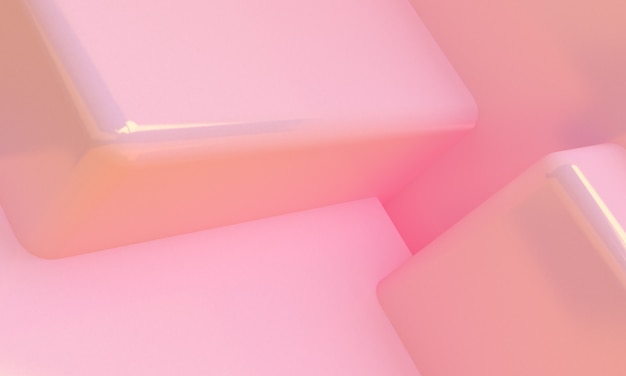 Pink box 3d abstract style