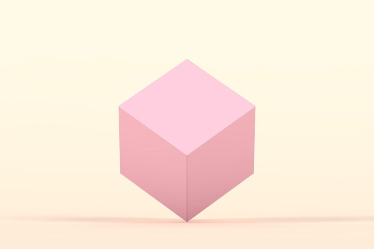 Photo ピンクのボックスの 3 d レンダリング