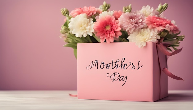 a pink box with flowers and a label saying a shoe day