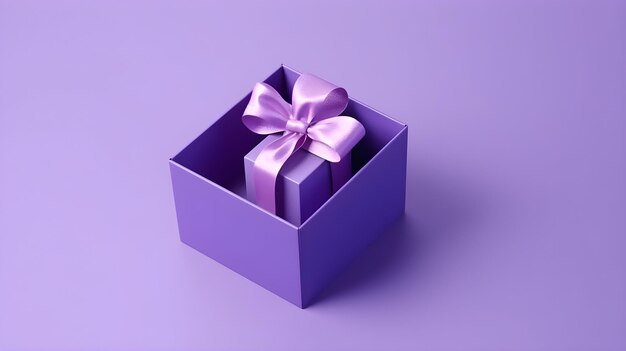 Pink box with ribbon generated by ai