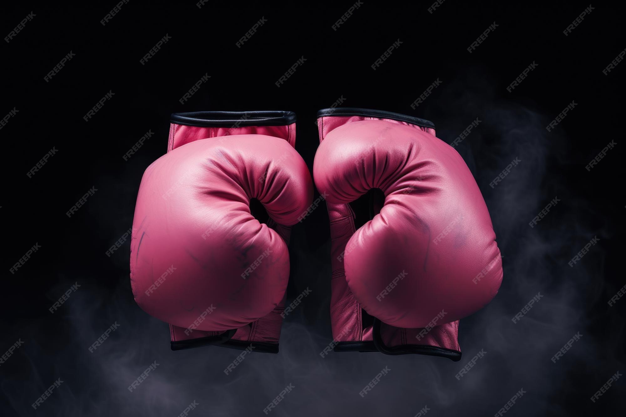 Premium AI Image Pink boxing glove symbol of fighting breast cancer