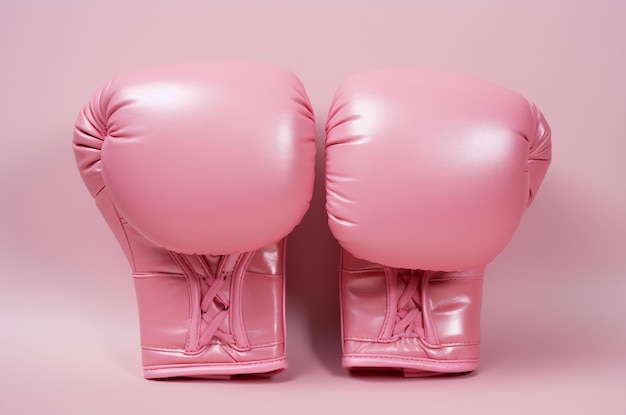 Pink boxing gloves beat cancer Generative AI