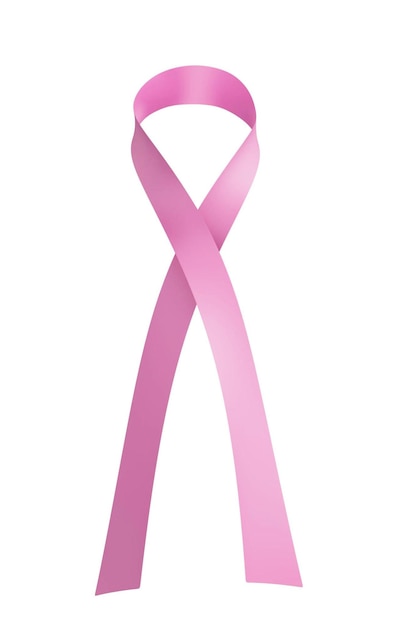 Pink Breast Cancer Awareness Ribbon 3d render