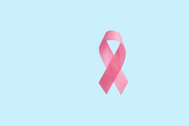 Nastro rosa del cancro al seno. giornata mondiale del cancro al seno