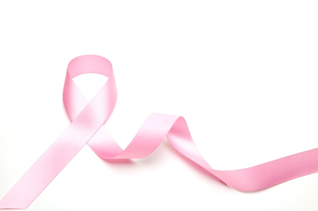 Pink breast cancer ribbon