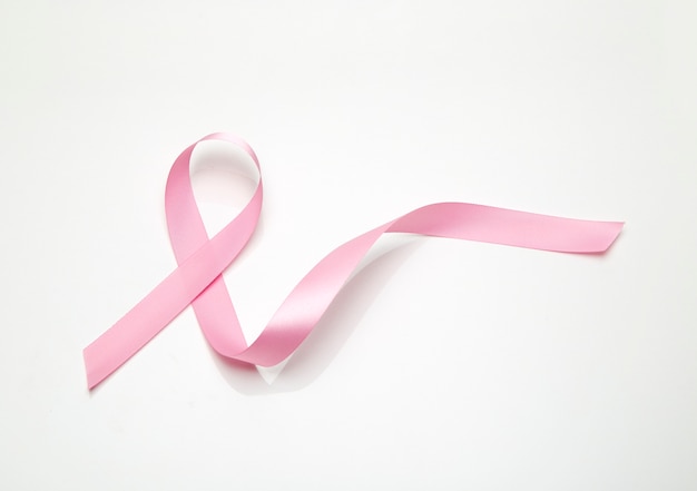 Pink breast cancer ribbon