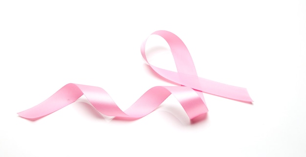 Pink breast cancer ribbon